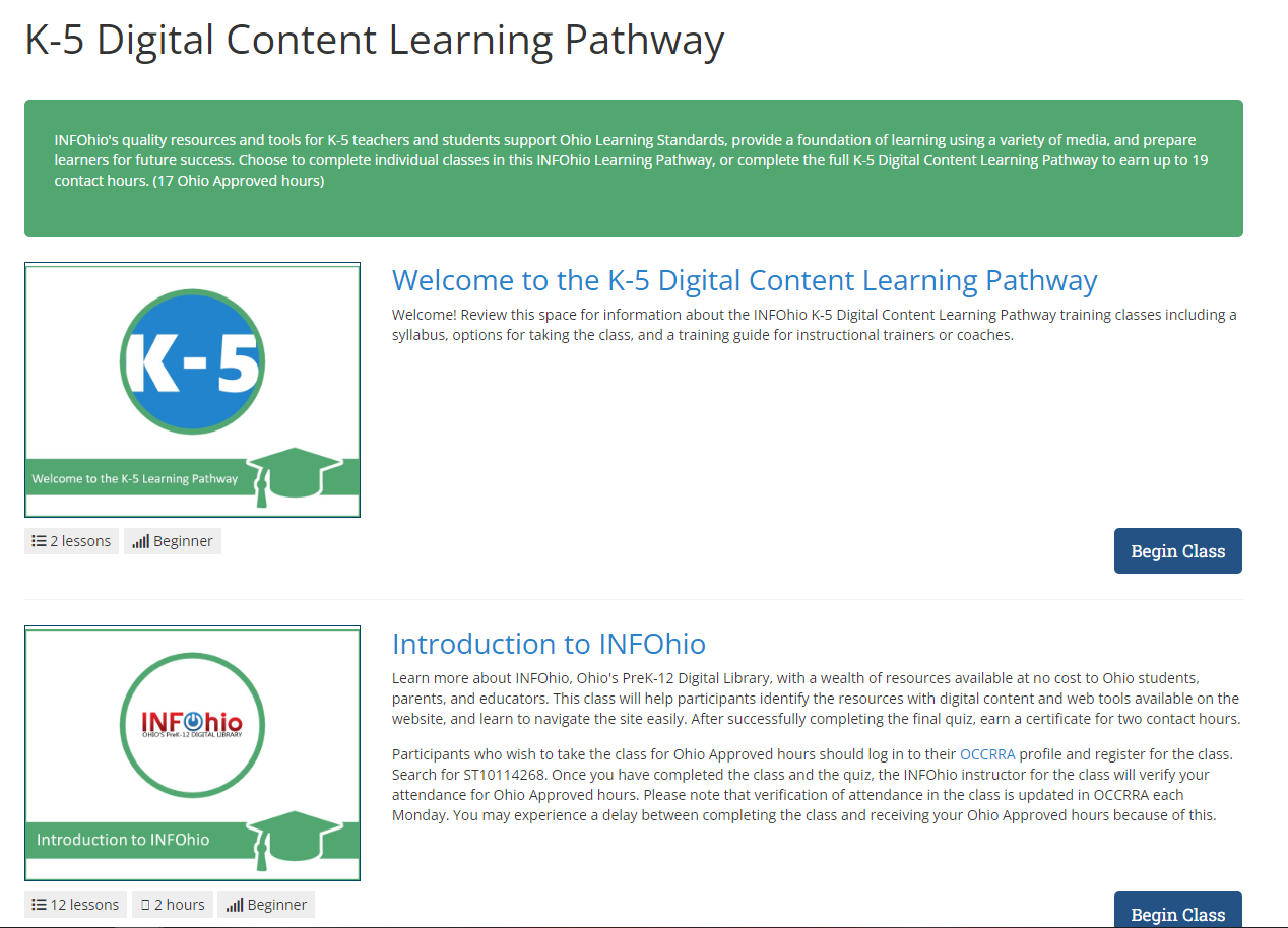 k 5 digital content learning pathway screen shot