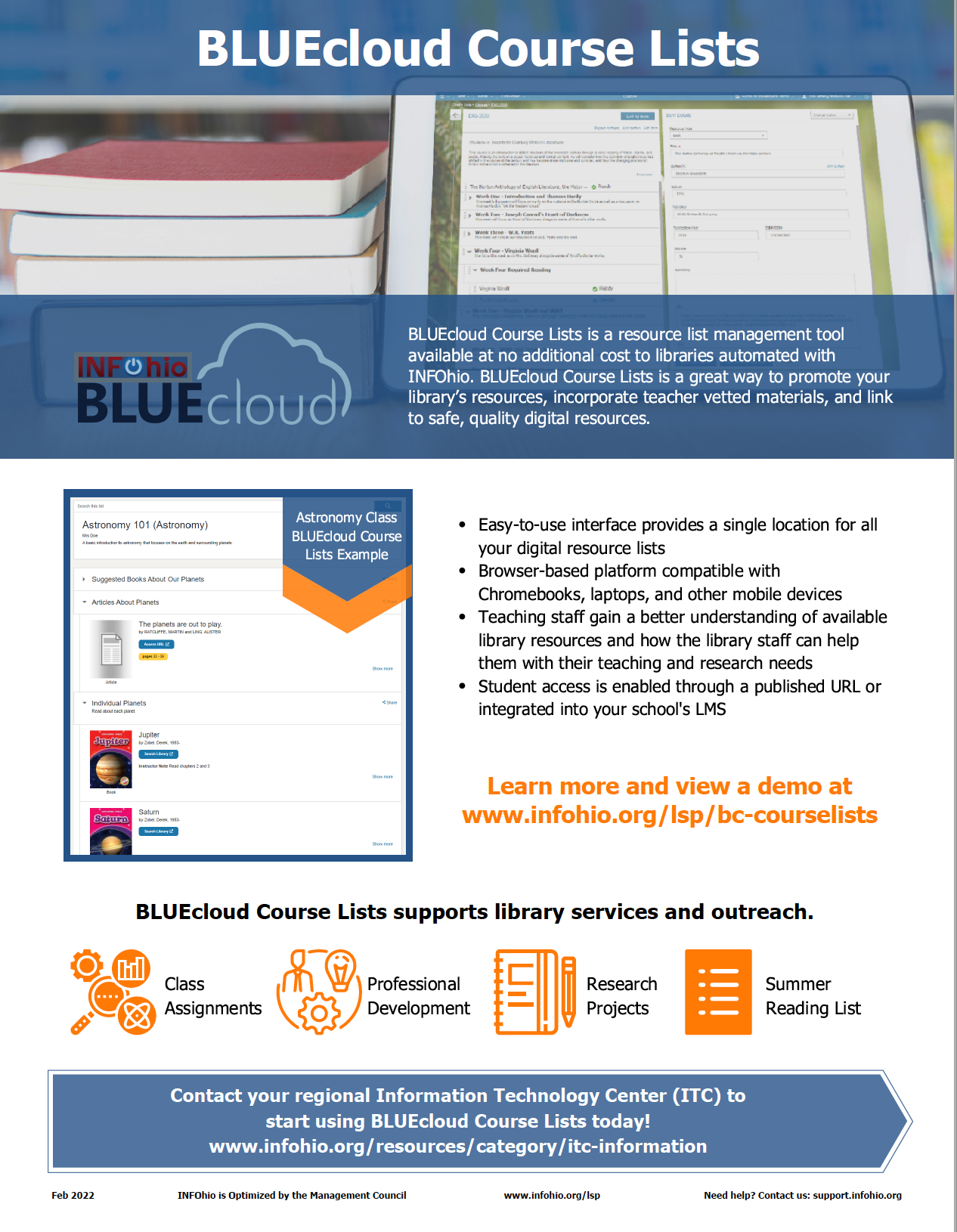 BLUEcloud Course Lists Flyer