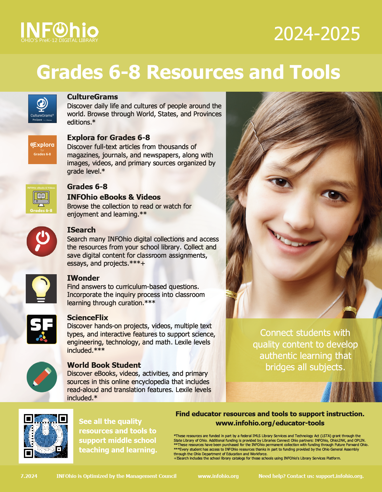 Grades 6-8 Teach & Learn with INFOhio: Digital Resources for a Digital Age 